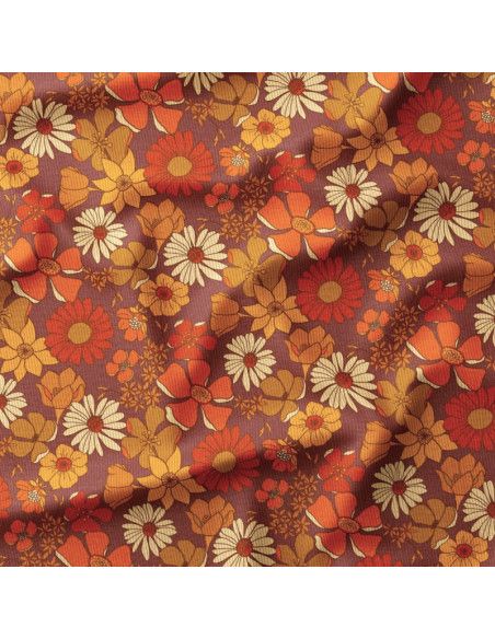 Printed velvet fabric - Azylis