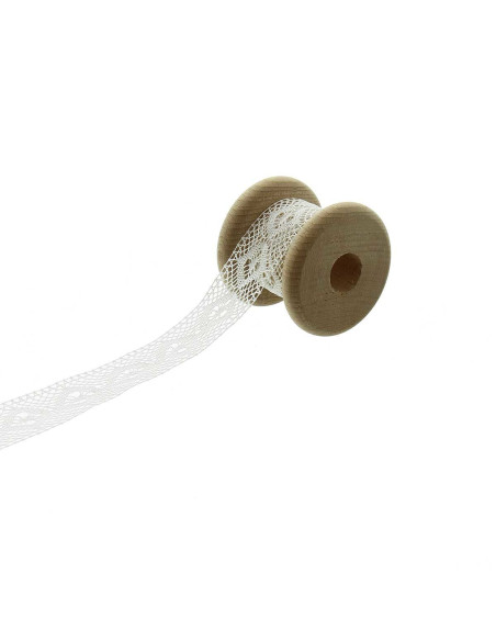 Cotton insertion lace - White
