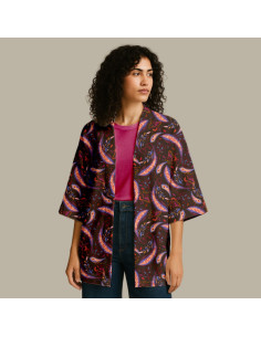 Viscose fabric - Nini purple and blue 2