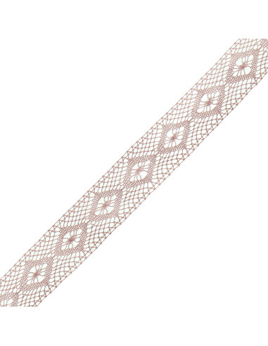 Cotton insertion lace - White