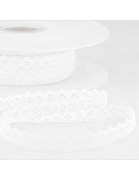 Fine cotton lace - White