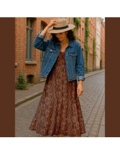 Viscose fabric - Zomalia brown 2