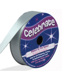 Celebrate gray satin ribbon - 13 mm x 6 meters