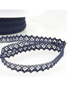 Fine cotton lace - Navy blue