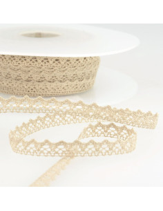 Fine cotton lace - Light beige