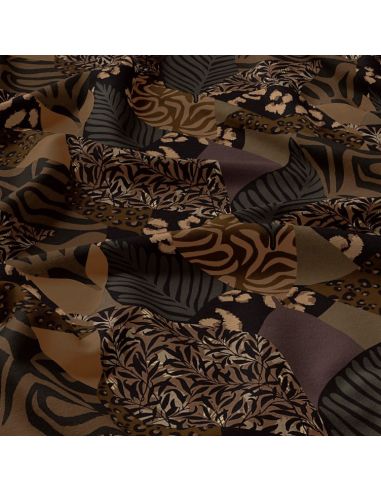 Viscose fabric - Karoo brown and black