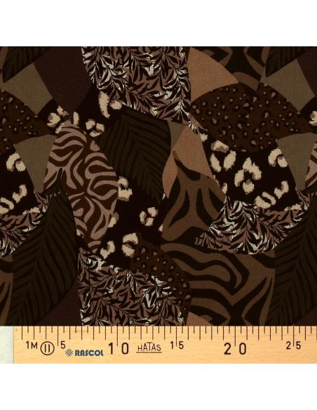 Viscose fabric - Karoo brown and black