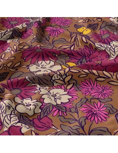 Viscose fabric - Sonjamarron and pink