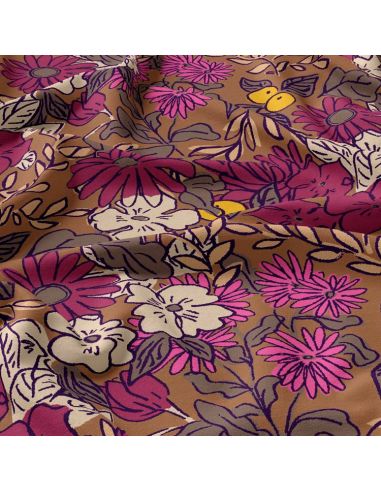 Viscose fabric - Sonjamarron and pink
