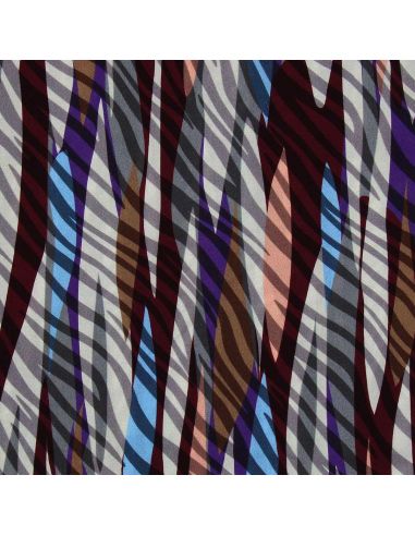 Viscose fabric - Evie gray and purple