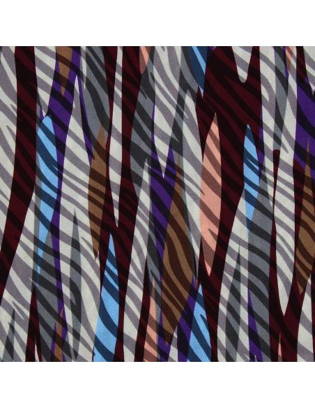Viscose fabric - Evie gray and purple