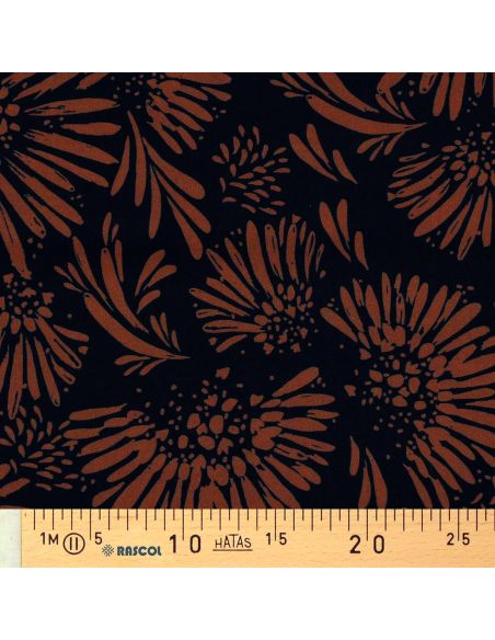 Viscose fabric - Audrey black and brown