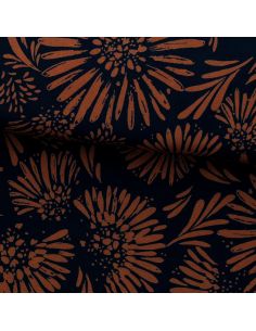 Viscose fabric - Audrey black and brown 2