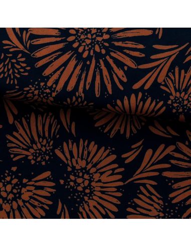 Viscose fabric - Audrey black and brown