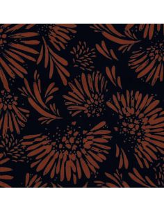 Viscose fabric - Audrey black and brown