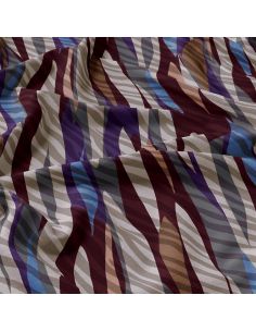 Viscose fabric - Evie gray and purple