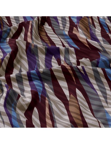 Viscose fabric - Evie gray and purple