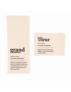 Set of 2 woven labels - Duo Big Heart 2
