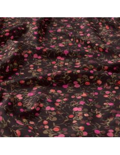 Viscose fabric - Cherry fig and pink