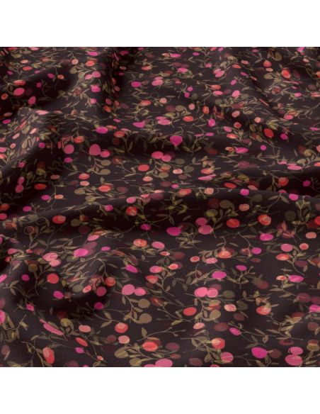 Viscose fabric - Cherry fig and pink