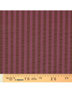 Wide stripe seersucker fabric - Bordeaux and rosewood 2
