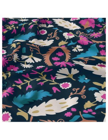 Viscose fabric - Alio blue and pink
