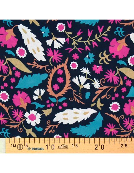 Viscose fabric - Alio blue and pink