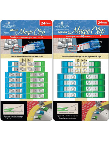 Magic fabric clips set of 24