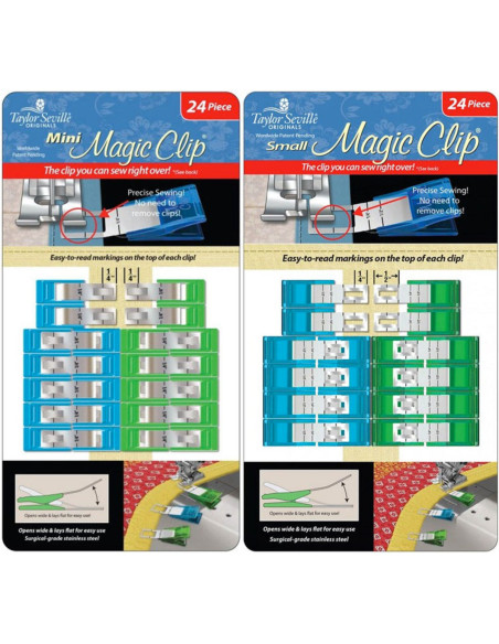 Magic fabric clips set of 24