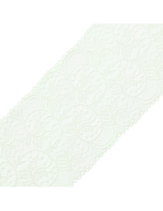 Wide elastic lace 16.7 cm - Ecru