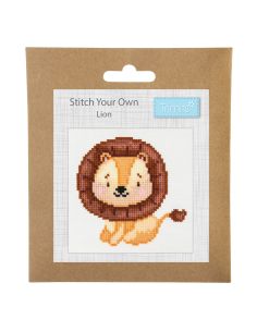Mini counted cross-stitch kit - Lion