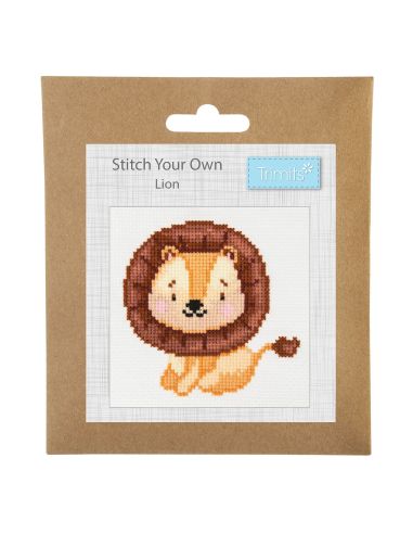 Mini counted cross-stitch kit - Lion
