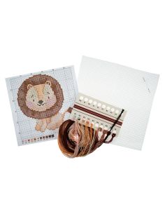 Mini counted cross-stitch kit - Lion 2