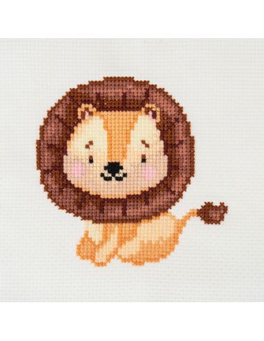 Mini counted cross-stitch kit - Lion