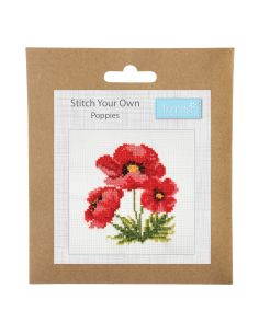 Mini counted cross-stitch kit - Poppies