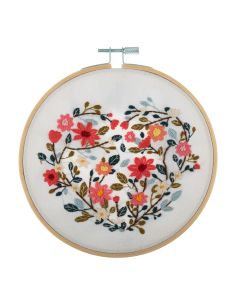 Embroidery Kit - Floral Heart