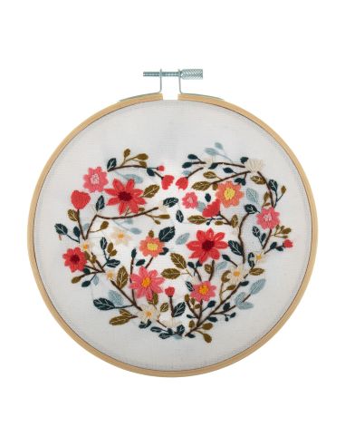 Embroidery Kit - Floral Heart