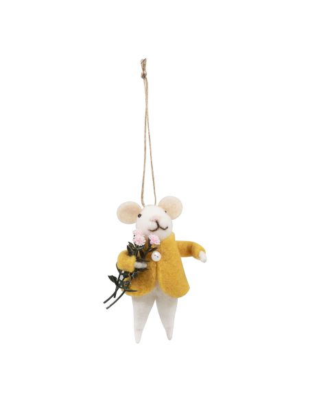 Needle Felting Kit - Mouse with Flower Bouquet