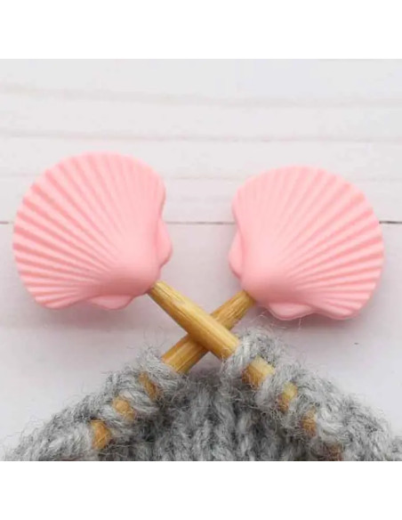 Stitch stoppers for knitting needles - Shell