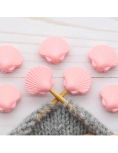 Stitch stoppers for knitting needles - Shell 2