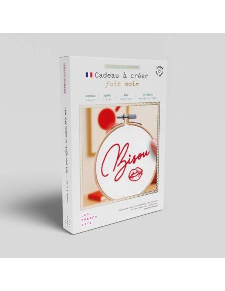 French'kits Embroidery Kit - Kiss