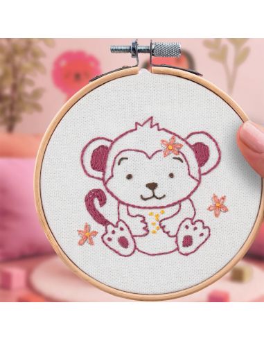 Embroidery kit French'kits - Baby monkey