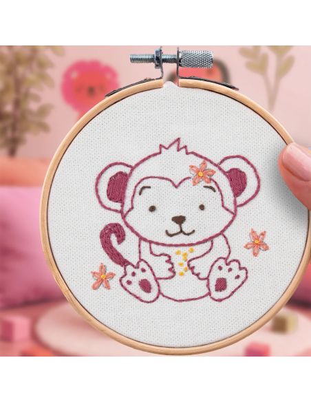 Embroidery kit French'kits - Baby monkey