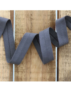 Cotton jersey bias - Dark gray