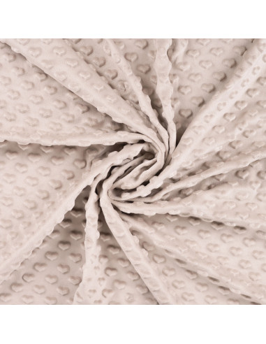 Minky fabric heart - Sand