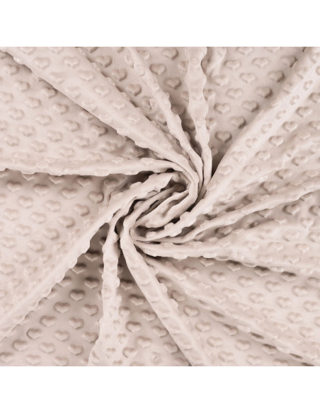 Minky fabric heart - Sand