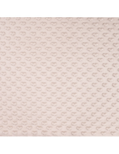 Minky fabric heart - Sand