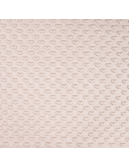 Minky fabric heart - Sand