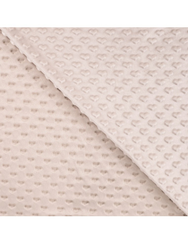 Minky fabric heart - Sand