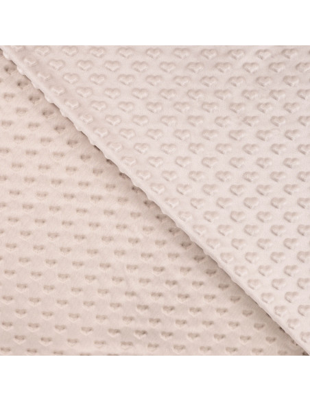 Minky fabric heart - Sand
